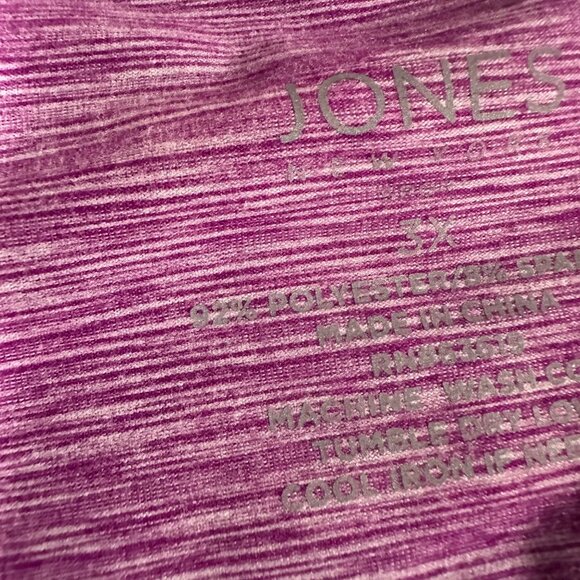 Jones New York Womens 3X Heather Purple Light Pullover Athletic Shirt - Picture 5 of 7